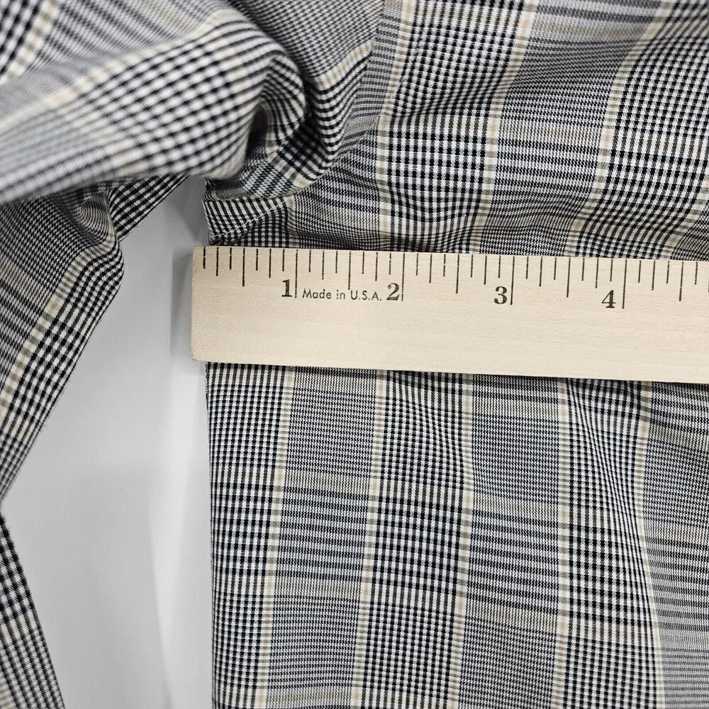 Roundtree‎ & Yorke Shirt Mens Small Black Brown EZ Gold Label Non Iron Button S